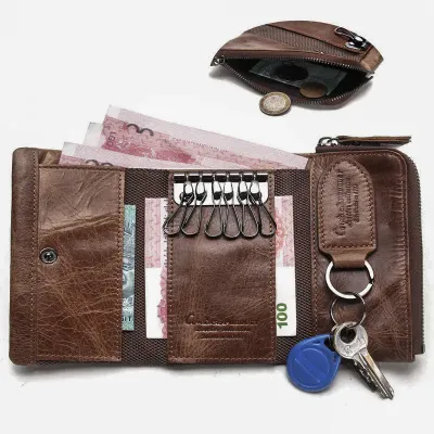 LARGE CAPACITY GENUINE LEATHER KEY CASE GB-1013Br